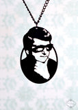 Roy Orbison Tribute Necklace in black stainless steel