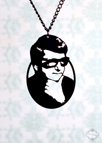 Roy Orbison Tribute Necklace in black stainless steel