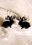 Black Jackalope Earrings