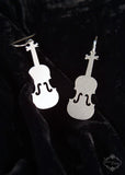 Violin Fiddle Earrings in stainless steel