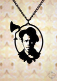 Tom Waits Tribute Necklace in black stainless steel