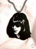 Joey Ramone Tribute Necklace in black stainless steel