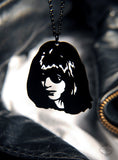 Joey Ramone Tribute Necklace in black stainless steel
