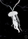 Jellyfish Silhouette Necklace in stainless steel