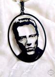 Christopher Walken Tribute Necklace in black stainless steel
